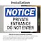 Signmission Private Office Do Not Enter OSHA Notice Sign, Vinyl Decal, 14in W x 10in L, 2PK OS-2PACK-NS-D-1014-L-17816 - alternate 5